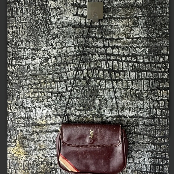 Yves Saint Laurent Vintage 1960 Safari Collection Deep Red Leather Crossbody Bag - Picture 4 of 16